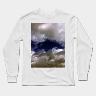 Fluffy Clouds Outlying the Blue Sky Long Sleeve T-Shirt